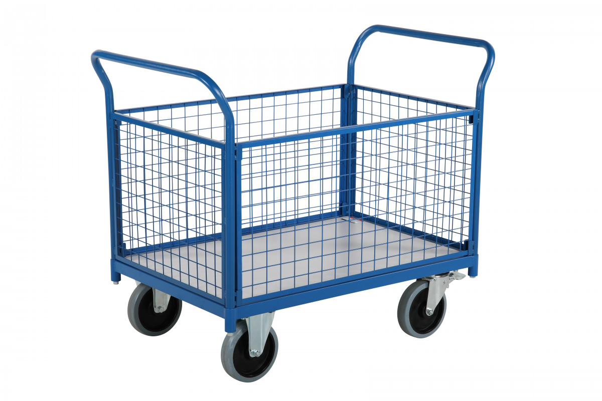 [CRTGRCL] Chariot de transport grillagé pour charges lourdes