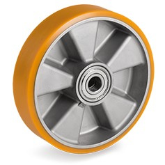 [RPAL_] Roulettes à bandage PU, jante aluminium sans monture